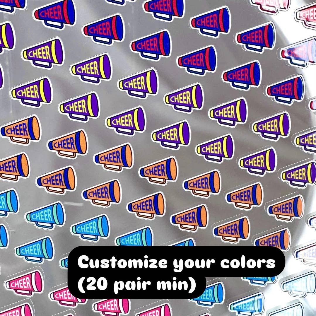 Cheer Megaphone Earrings - Custom Colors Available!