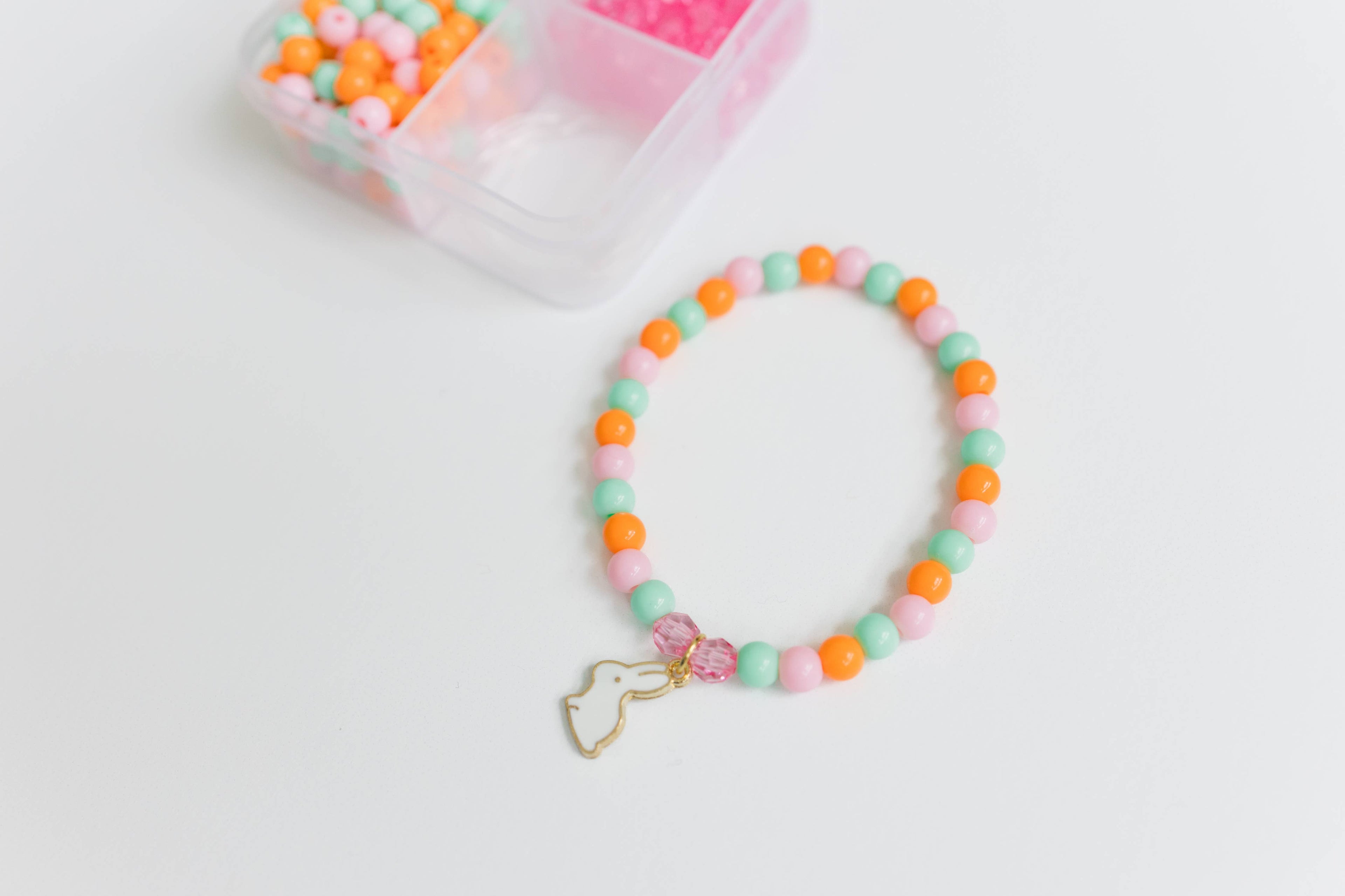 Mini Bunny Love Bracelet Craft Kit, Easter Basket Stuffer