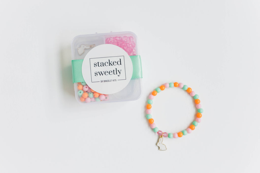 Mini Bunny Love Bracelet Craft Kit, Easter Basket Stuffer