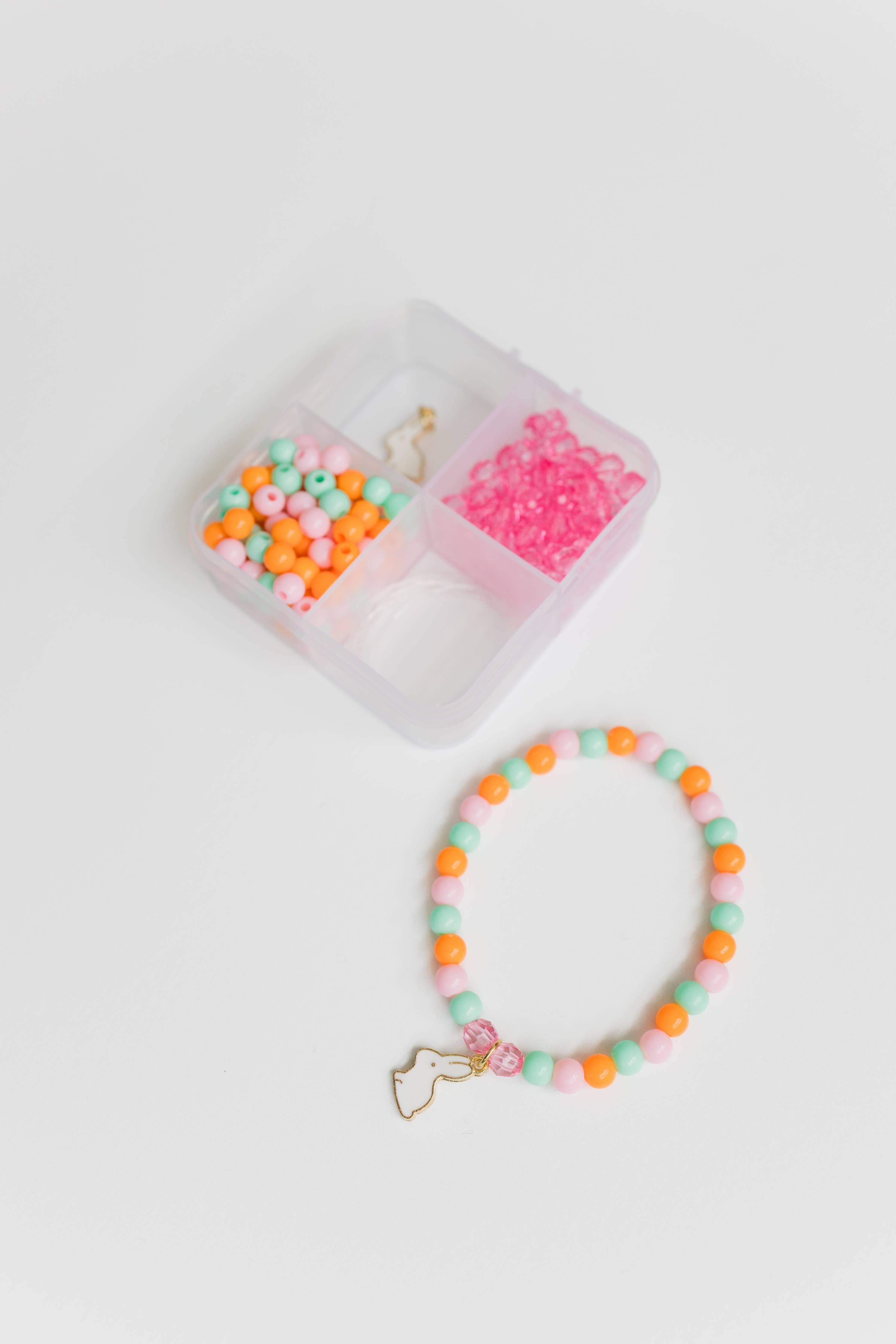 Mini Bunny Love Bracelet Craft Kit, Easter Basket Stuffer