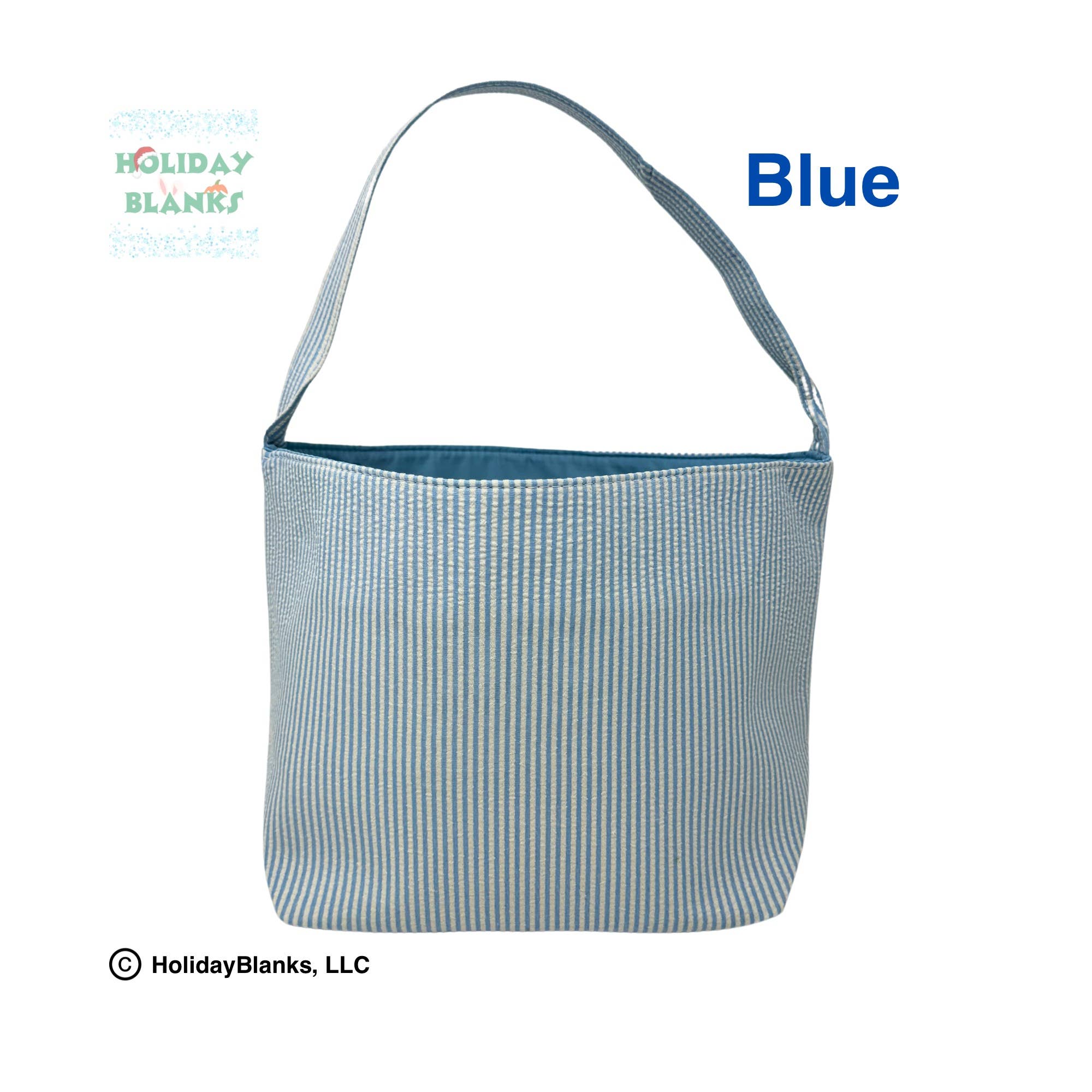 Easter or Halloween Seersucker basket embroidery blanks: Yellow