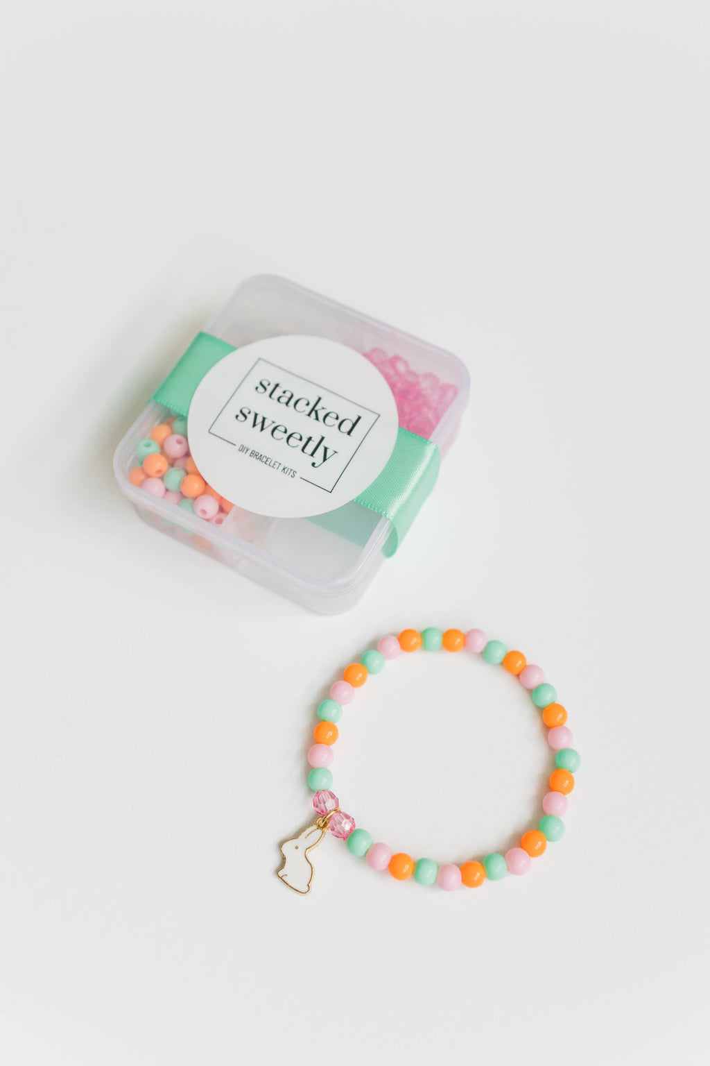 Mini Bunny Love Bracelet Craft Kit, Easter Basket Stuffer