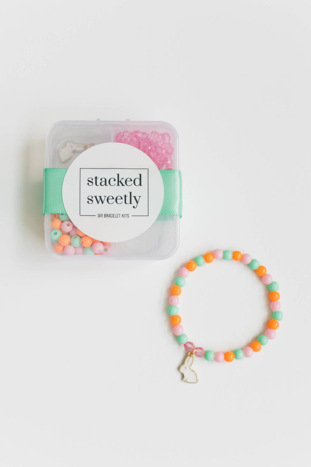 Mini Bunny Love Bracelet Craft Kit, Easter Basket Stuffer