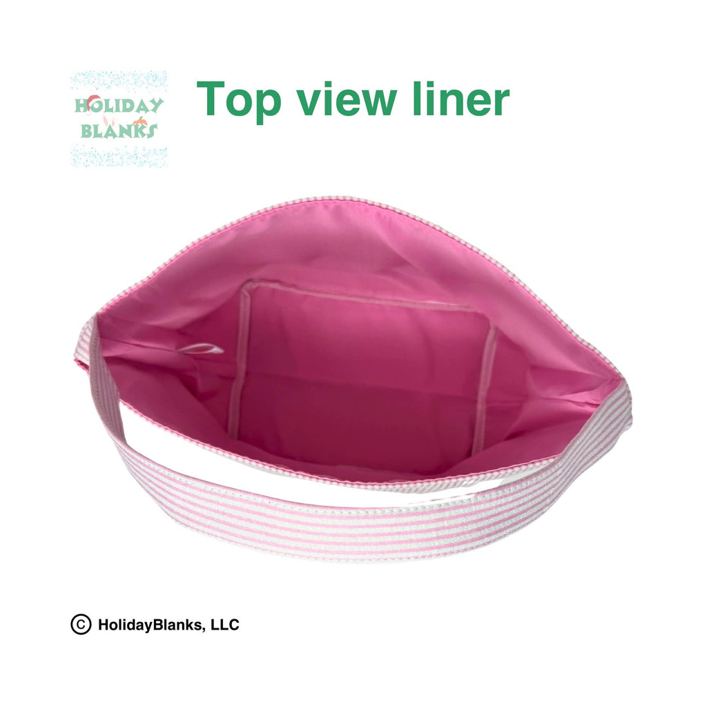 Easter or Halloween Seersucker basket embroidery blanks: Yellow