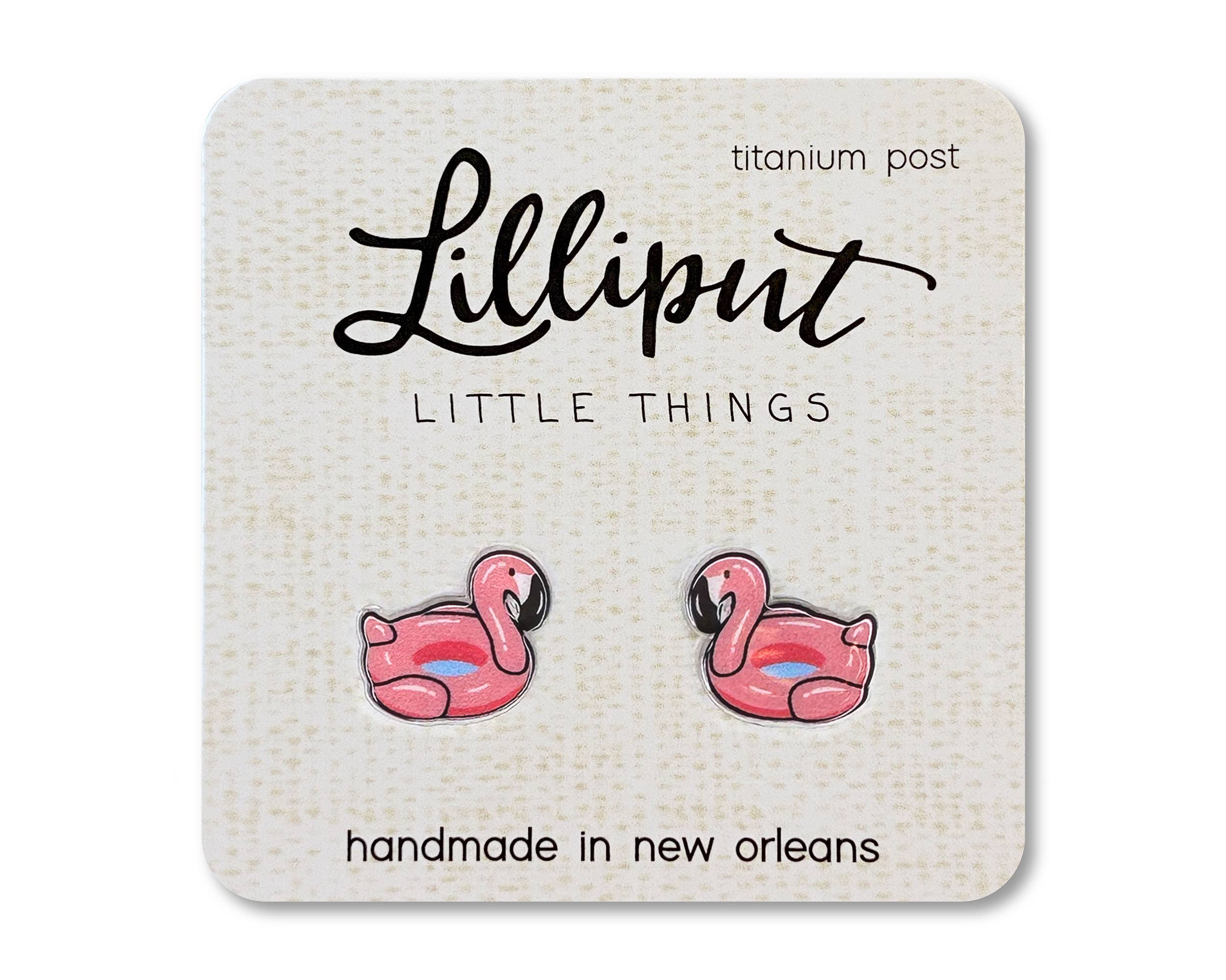 Flamingo Pool Floaty Earrings // Pink Flamingo // Summer